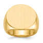 10K Yellow Gold Round Signet Ring 20.5 x 21.0 mm 10RS283