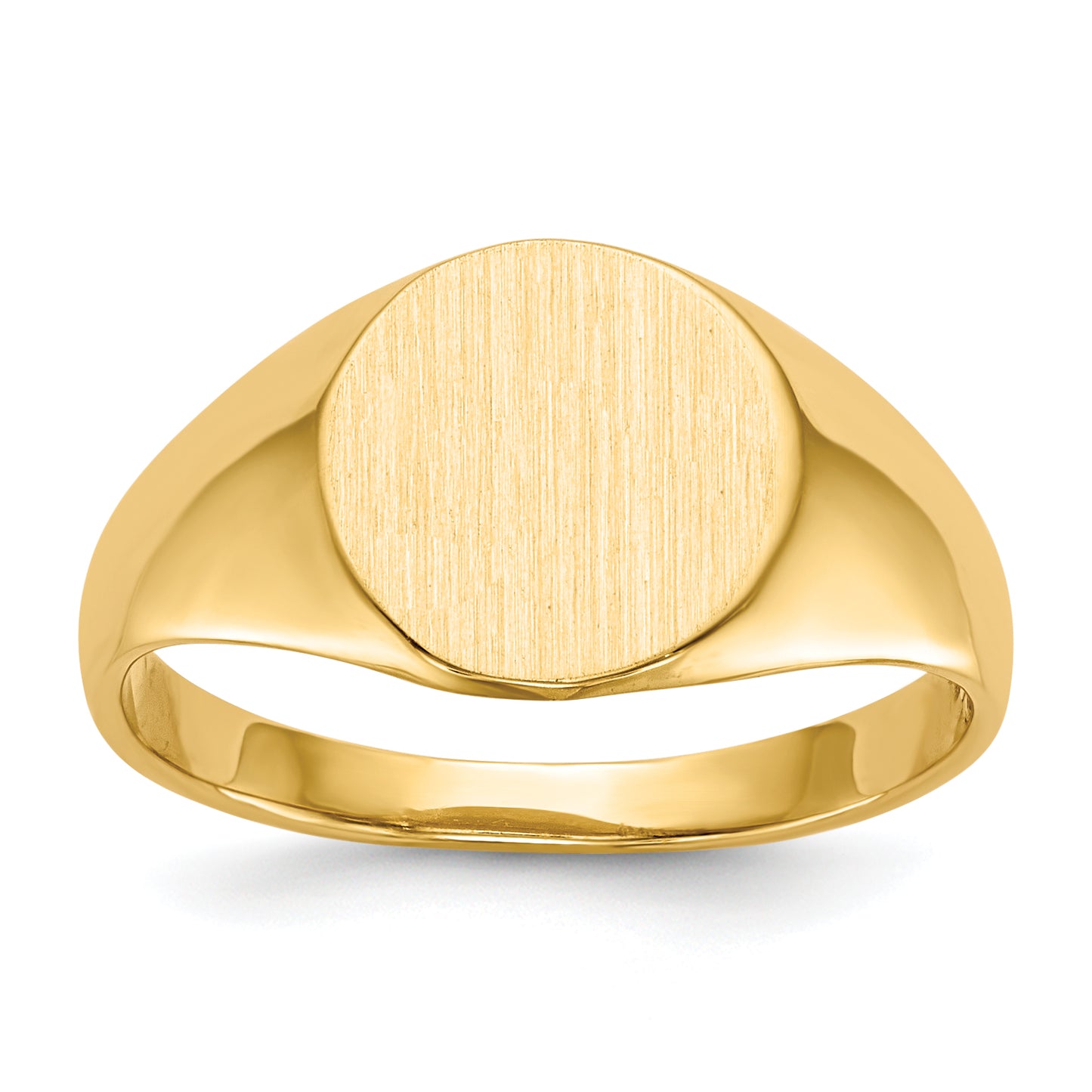 10K Yellow Gold open back round signet ring 9.5 x 10.0 mm 10RS285