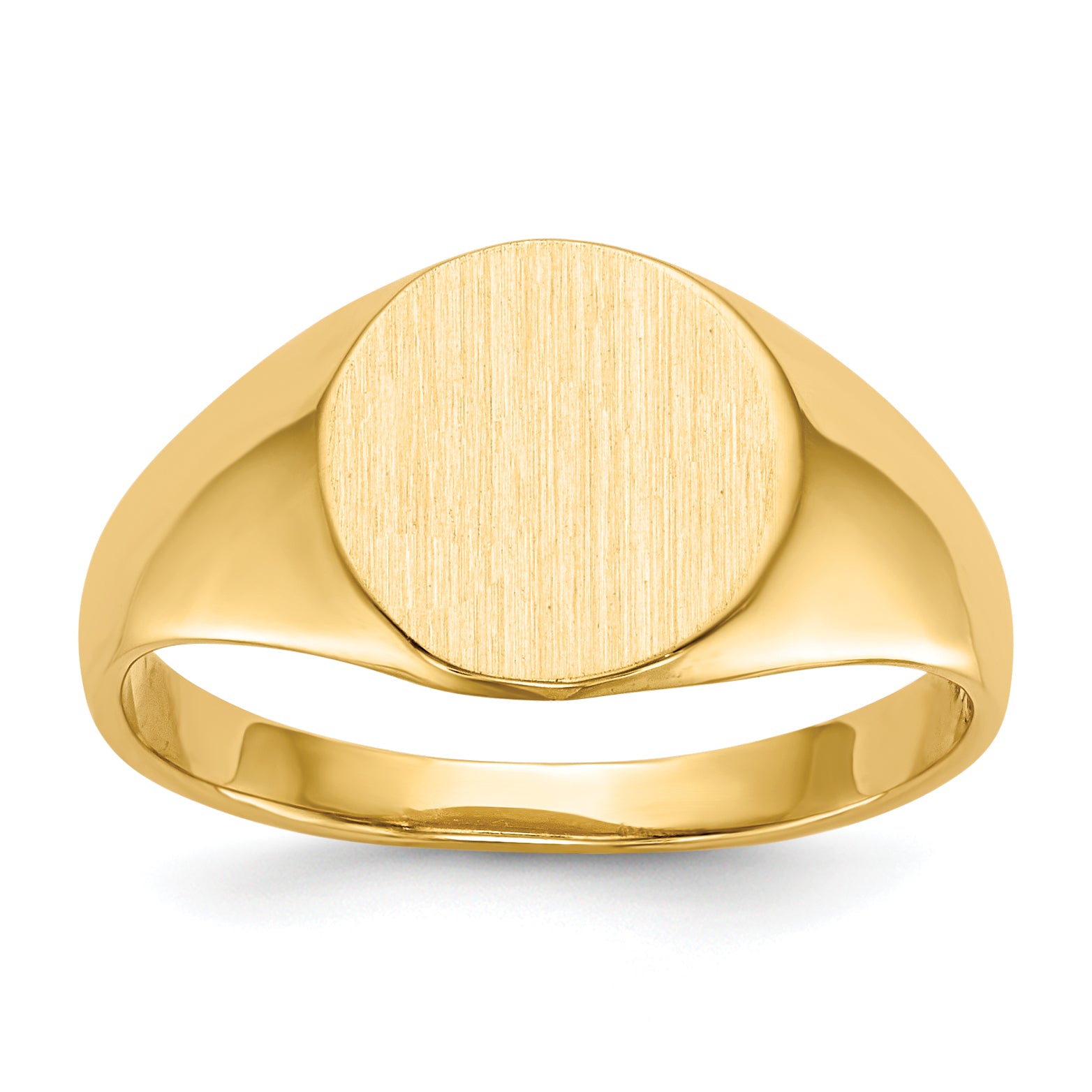 10K Yellow Gold open back round signet ring 9.5 x 10.0 mm 10RS285