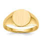 10K Yellow Gold open back round signet ring 9.5 x 10.0 mm 10RS285