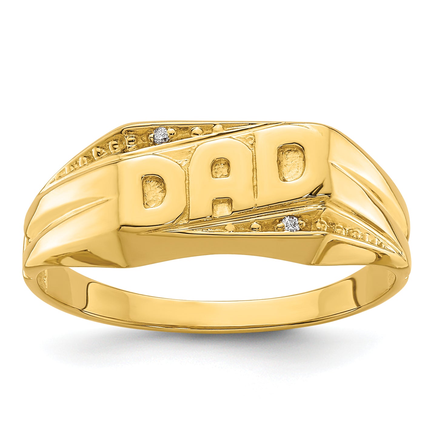 10K Yellow Gold Diamond DAD Ring 10Y1616