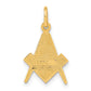 10K Yellow Gold Masonic Square and Compass Charm Pendant 10ZC436 - alternate view