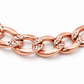 14K Rose Gold Solid Diamond-Cut Cuban Curb Link Chain