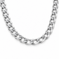 14K White Gold Solid Diamond-Cut Cuban Curb Link Chain