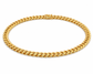 10K yellow gold hollow Miami Cuban chain three-quarter view with box lock