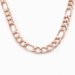 10K Rose Gold Hollow Figaro Chain