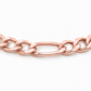 14K Rose Gold Hollow Figaro Chain, close-up of the link detail