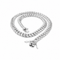 10K White Gold Heavy Solid Miami Cuban Link Chain, close-up of the link detail