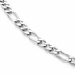 14K White Gold Solid Figaro Chain, diagonal view of the full chain