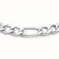 10K White Gold Hollow Figaro Chain, close-up of the link detail