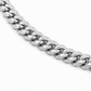 10K White Gold Hollow Miami Cuban Link Chain, angled view