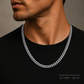10K White Gold Hollow Miami Cuban Link Chain, full-length view