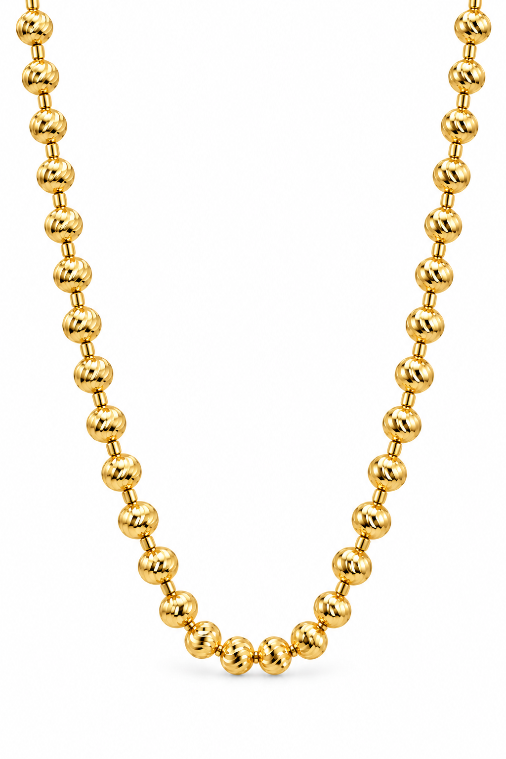 10K Yellow Gold Diamond-Cut Moon Cut Chain