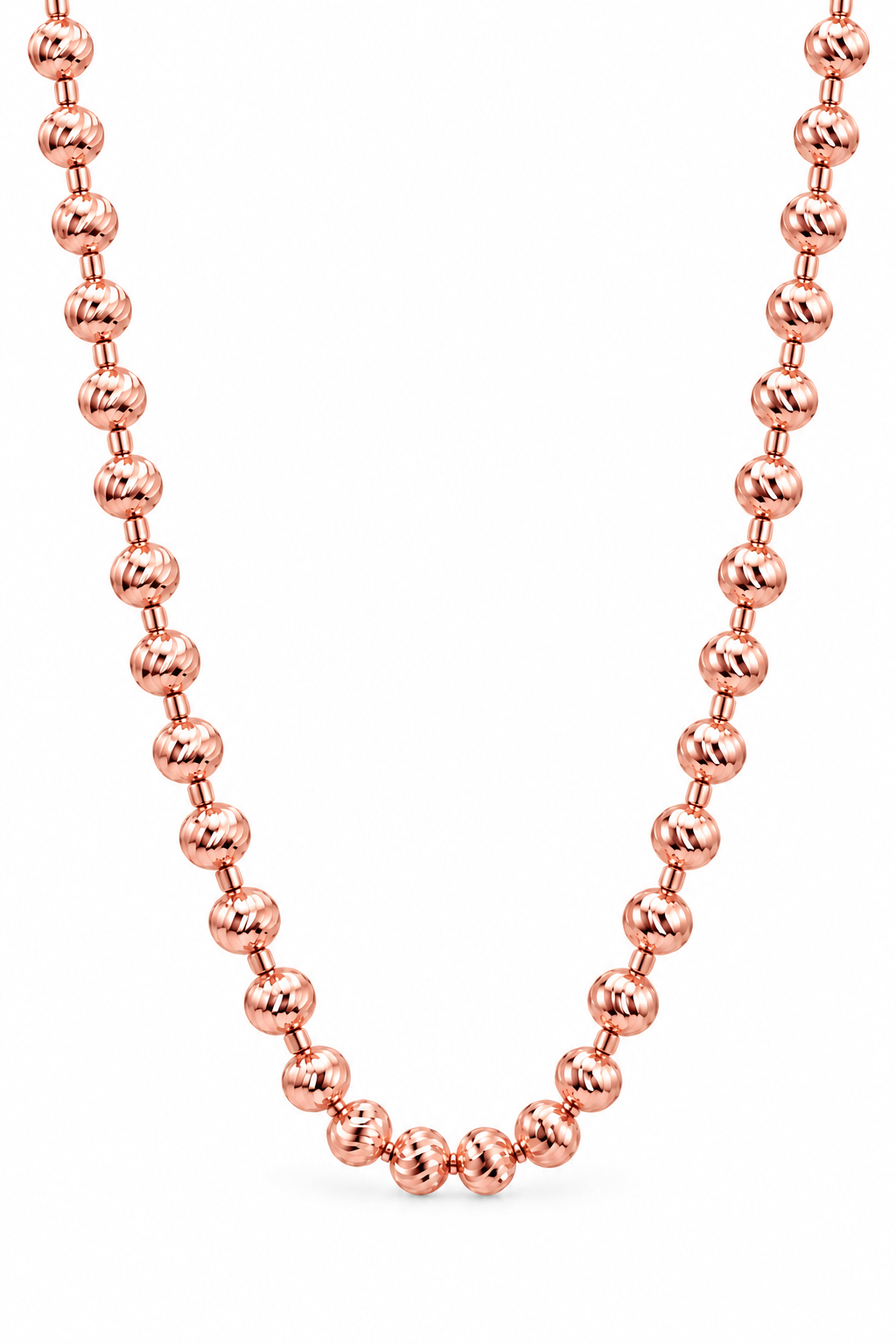10K Rose Gold Diamond-Cut Moon Cut Chain