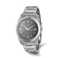Pre-owned Rolex Oyster Perpetual 39mm reference 114300 stainless steel watch with grey dial and smooth steel bezel