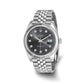 Pre-owned Rolex Datejust 41 reference 126334 stainless steel watch with slate diamond dial and 18K white gold fluted bezel on a Jubilee bracelet