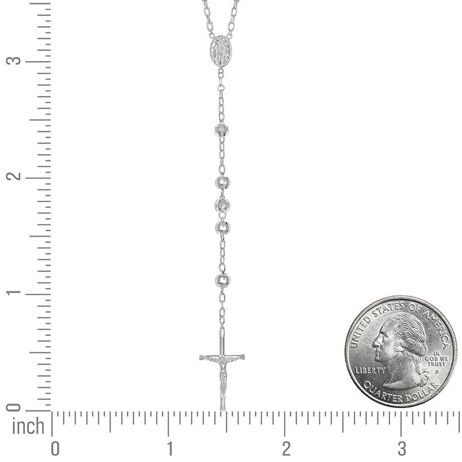Silver rosary chain, 7 mm, alternate view