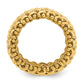 14K Gold Mesh Cocktail Ring Polished 9.5mm Band - angle view