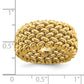 14K Gold Mesh Cocktail Ring Polished 9.5mm Band - side profile view