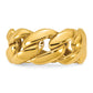 14K Gold Curb Link Cocktail Ring - close-up of curb link band