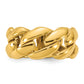 14K Gold Curb Link Cocktail Ring - top view