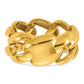 14K Gold Curb Link Cocktail Ring - side profile view