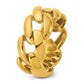 14K Gold Curb Link Cocktail Ring - scale reference view
