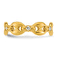 14K Gold Diamond Mariner Link Cocktail Ring - close-up of diamond mariner links