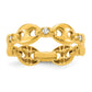 14K Gold Diamond Mariner Link Cocktail Ring - front view
