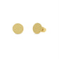 14K yellow gold beaded disc screw back stud earrings