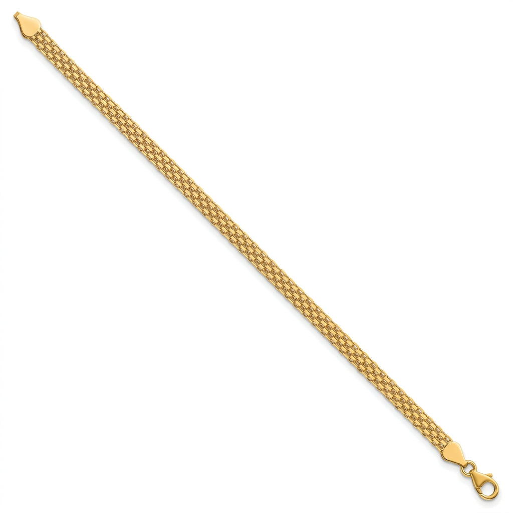 Gold Bismark bracelet, 5.1 mm, alternate view