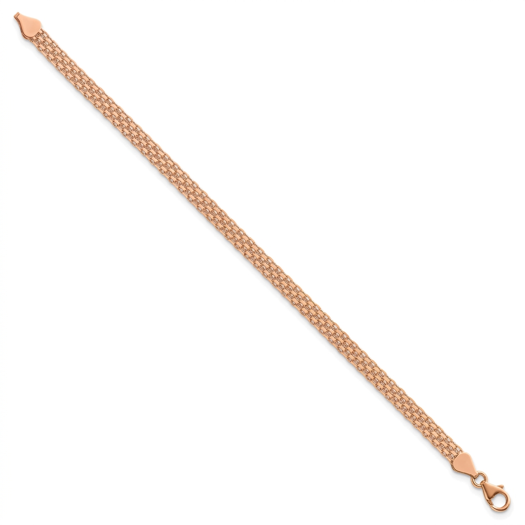 Rose Gold Plated Sterling Silver Bismark Bracelet
