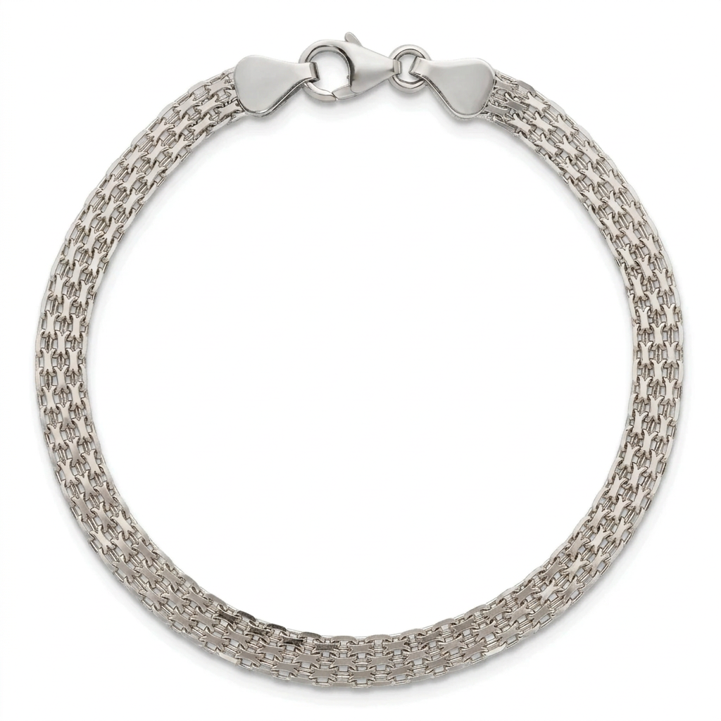 14K White Gold Bismark Bracelet