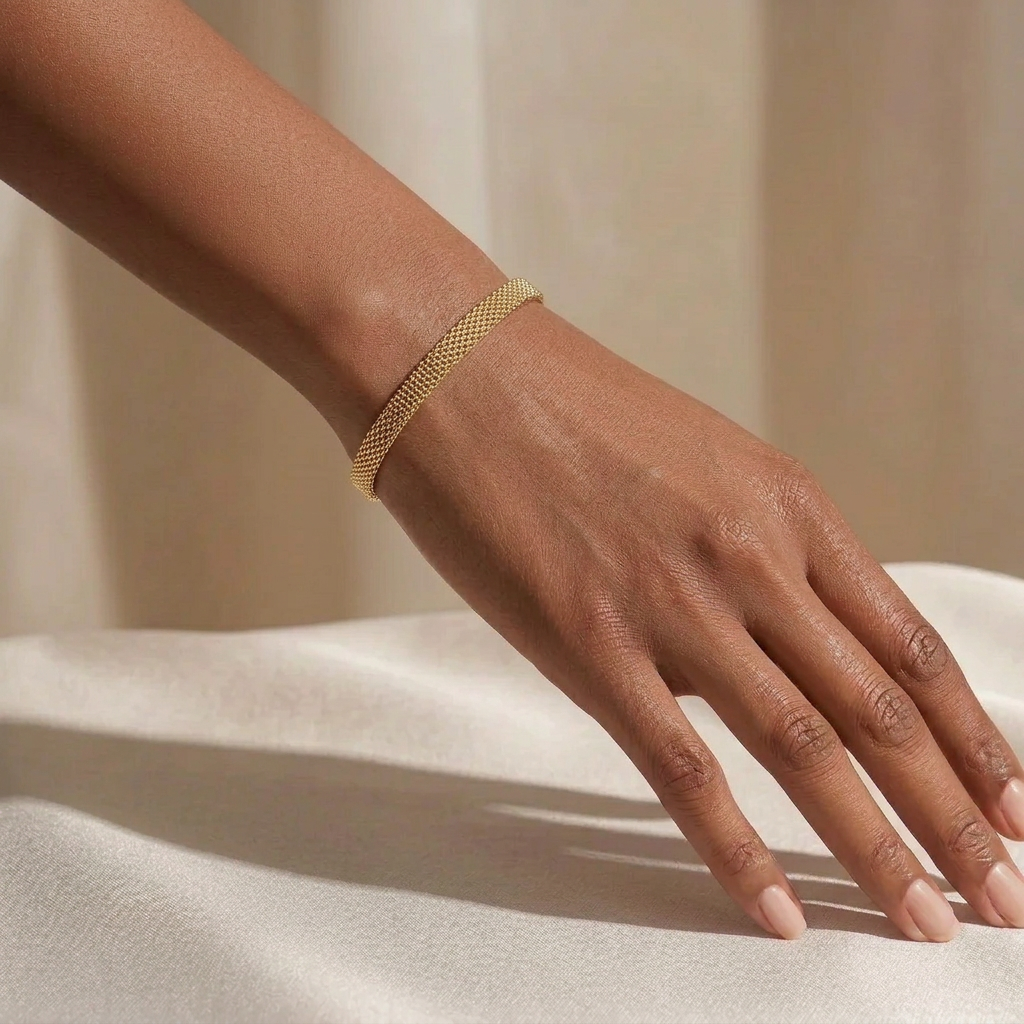 Yellow Gold Plated Sterling Silver Bismark Bracelet