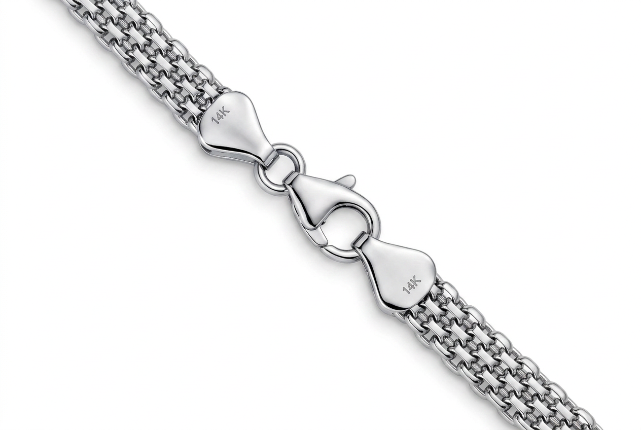 925 Sterling Silver Bismark Chain