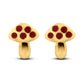 14K yellow gold mushroom screw back stud earrings