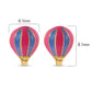 Size reference for 14K gold hot air balloon stud earrings, 6.1mm x 8.1mm