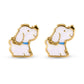 14K yellow gold dog screw back stud earrings