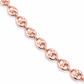 14K Rose Gold Hollow Puff Chain, diagonal view of the full chain