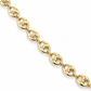 14K Yellow Gold Hollow Puff Bracelet