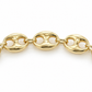 14K Yellow Gold Hollow Puff Chain, close-up of the link detail
