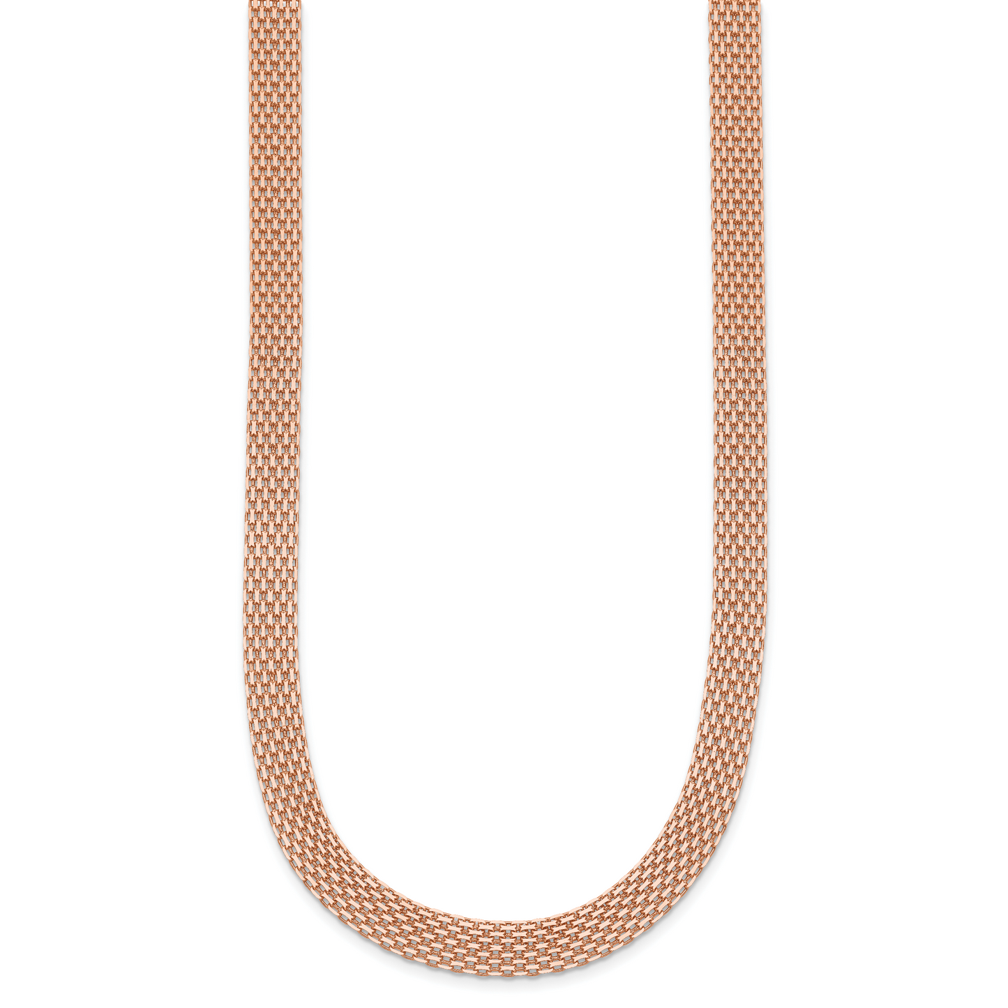Rose gold Bismark chain, 6.8 mm, alternate view