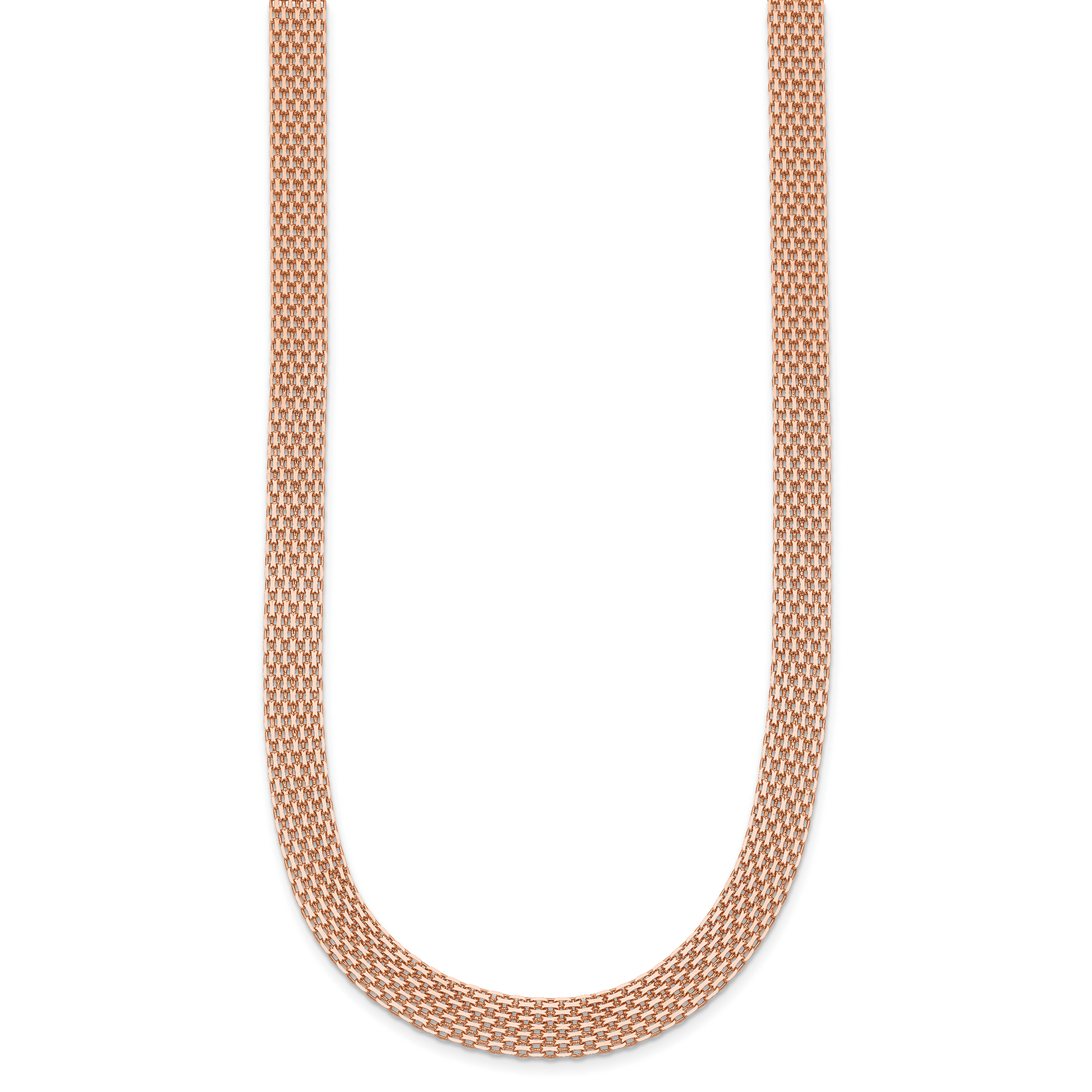 Rose gold Bismark chain, 6.8 mm, alternate view