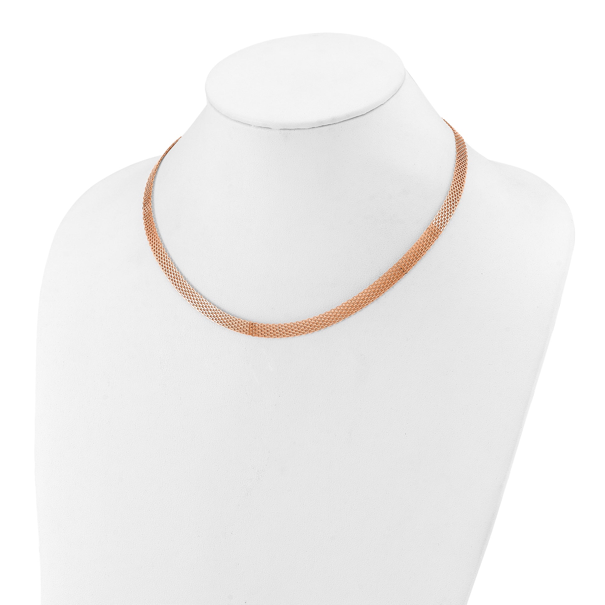 Rose gold Bismark chain, 6.8 mm, detail shot