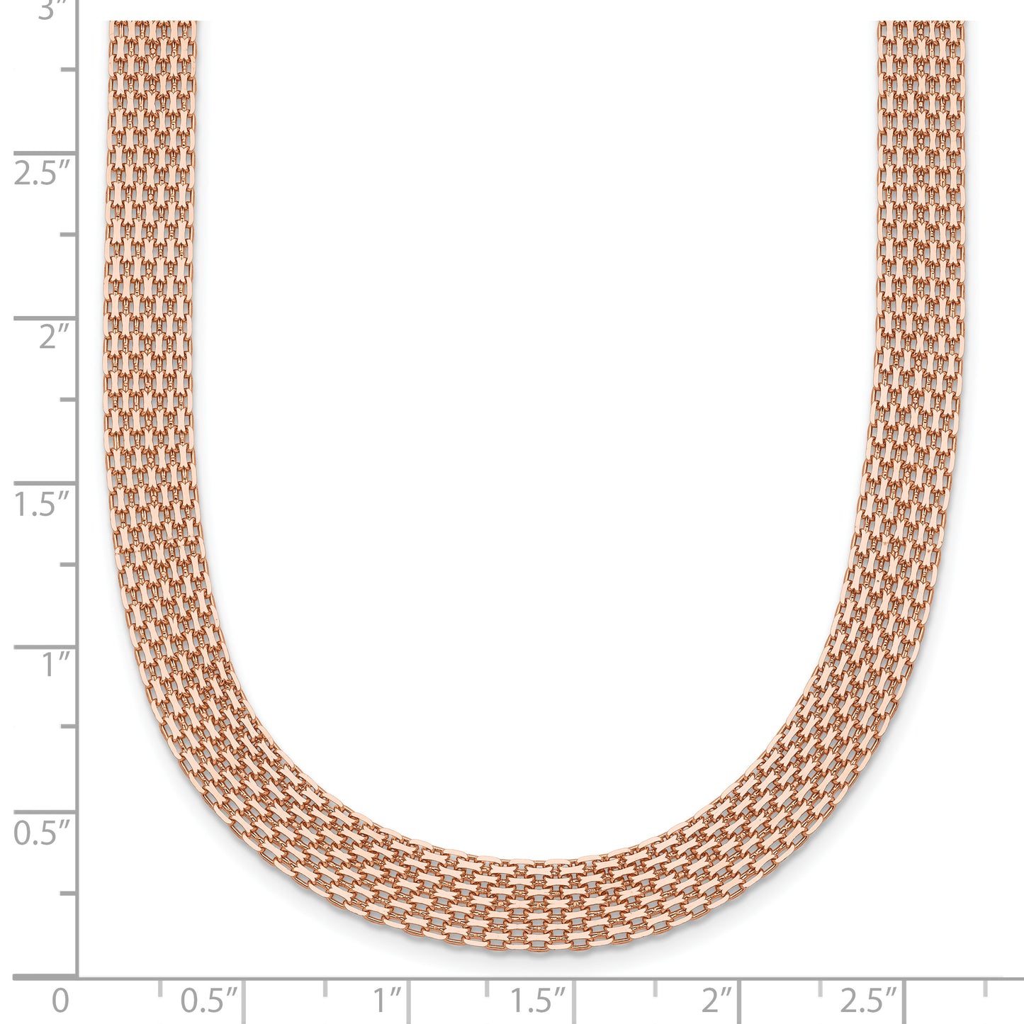 Rose gold Bismark chain, 6.8 mm, another angle