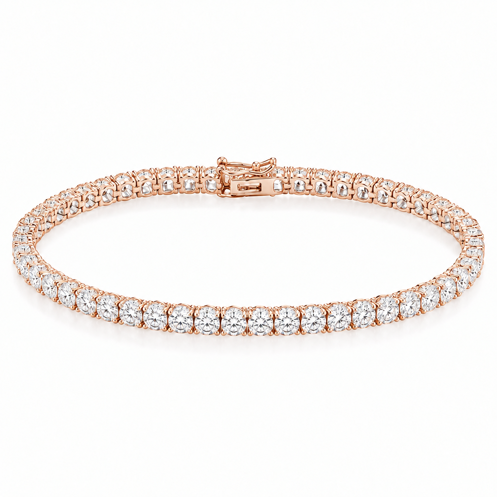 925 Sterling Silver VVS D Moissanite Tennis Bracelet