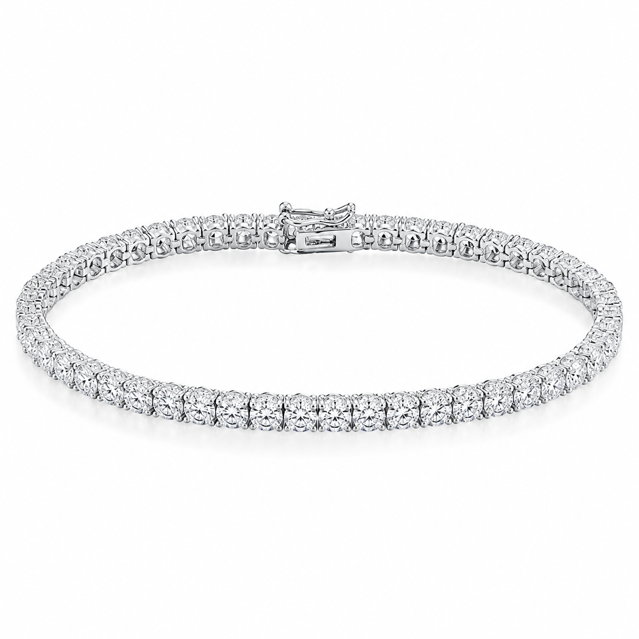 925 Sterling Silver Moissanite Tennis Bracelet