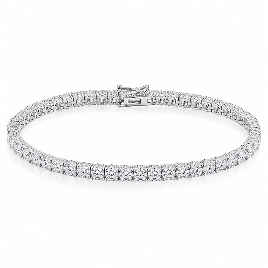 925 Sterling Silver Moissanite Tennis Bracelet