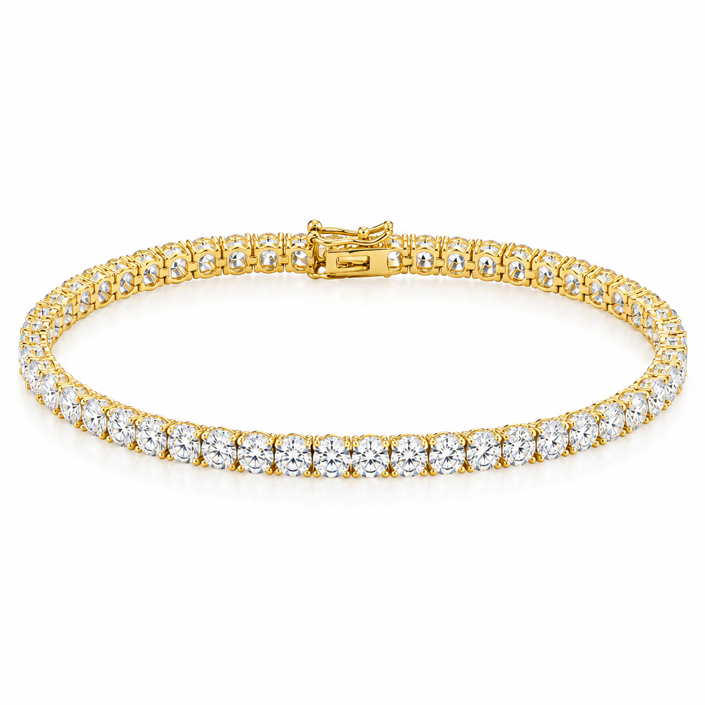 925 Sterling Silver VVS D Moissanite Tennis Bracelet