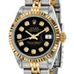 Pre-owned Rolex Datejust 26mm two-tone ladies watch with black diamond dial and fluted bezel, another angle